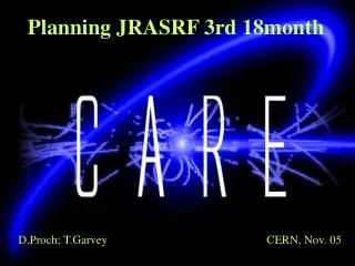 Planning JRASRF 3rd 18month