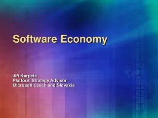 Software Economy