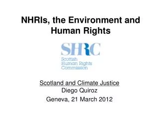 NHRIs, the Environment and Human Rights
