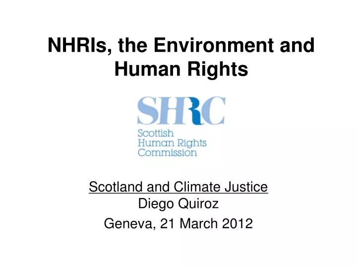 nhris the environment and human rights