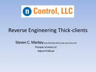 Reverse Engineering Thick-clients