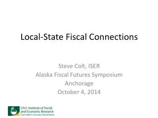 Local-State Fiscal Connections