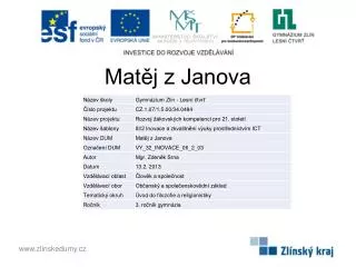 mat j z janova