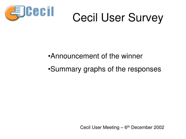 cecil user survey