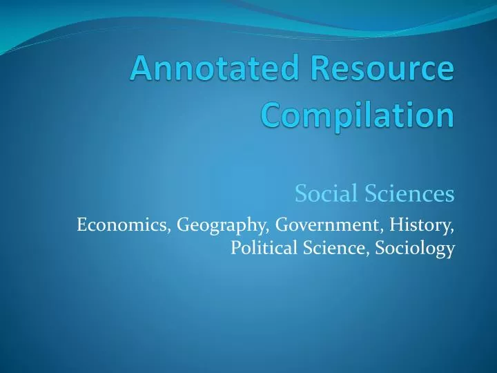 annotated resource compilation