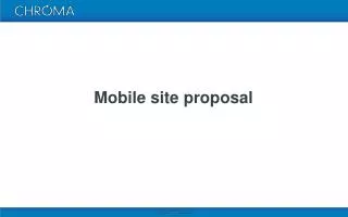 Mobile site proposal