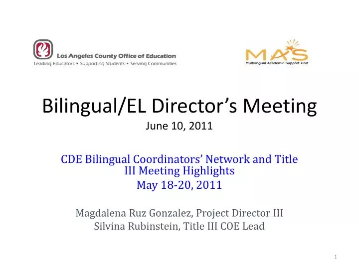 bilingual el director s meeting june 10 2011