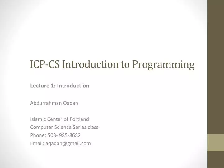 icp cs introduction to programming