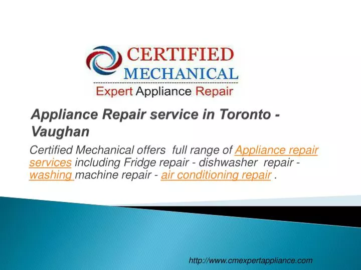 appliance repair service in toronto vaughan