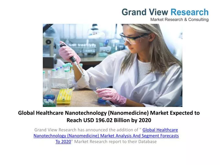 global healthcare nanotechnology nanomedicine market expected to reach usd 196 02 billion by 2020