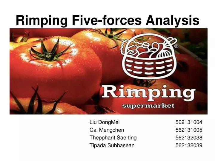 rimping five forces analysis