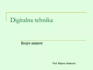 digitalna tehnika