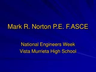 Mark R. Norton P.E. F.ASCE