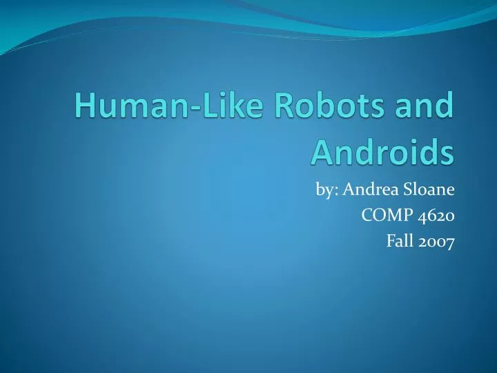 human like robots and androids