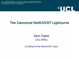 The Canonical Swift/UVOT Lightcurve