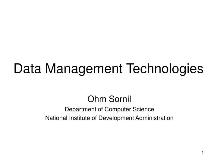 data management technologies