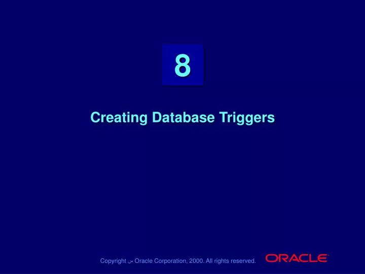 creating database triggers
