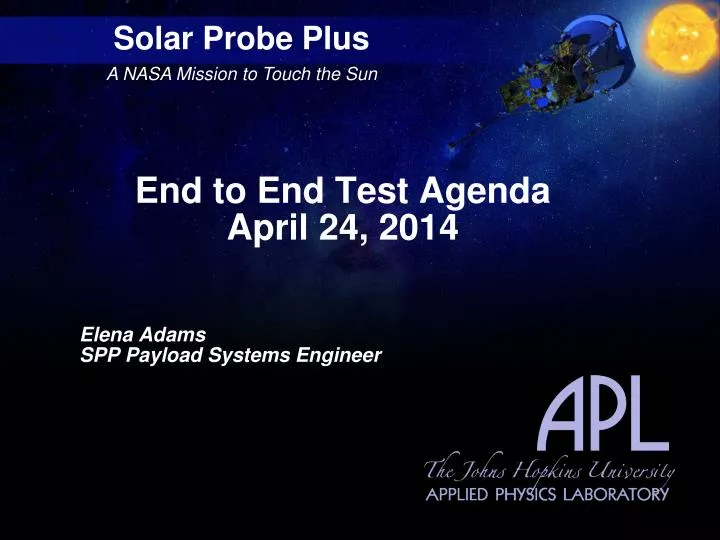 end to end test agenda april 24 2014