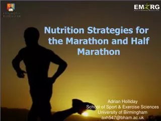 Nutrition Strategies for the Marathon and Half Marathon