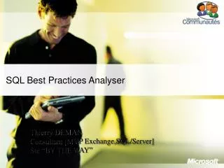sql best practices analyser