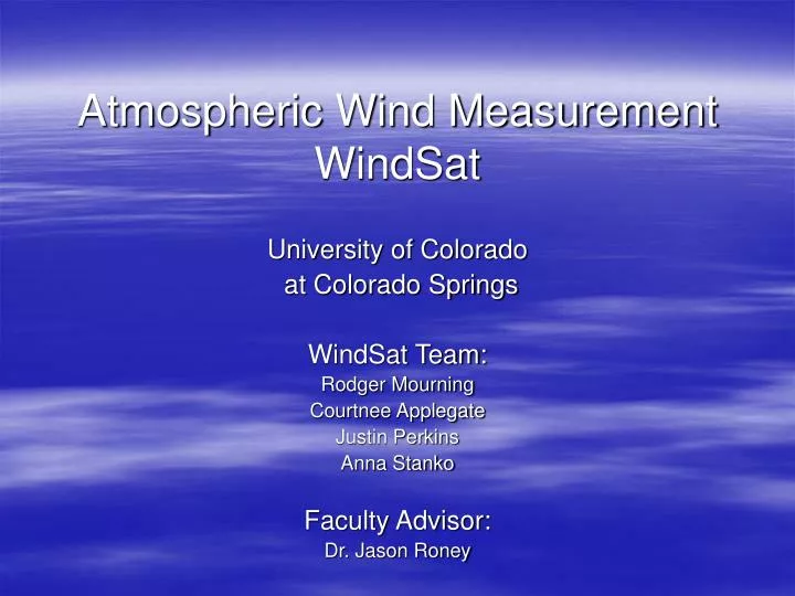 atmospheric wind measurement windsat