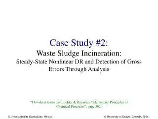 Case Study #2: Waste Sludge Incineration: