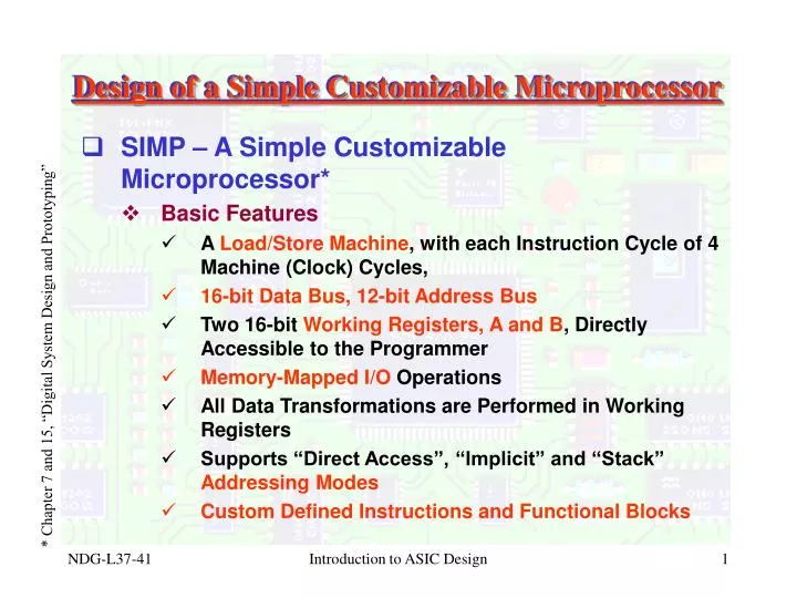 design of a simple customizable microprocessor
