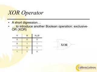 XOR Operator