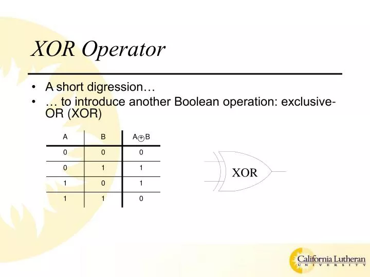 xor operator
