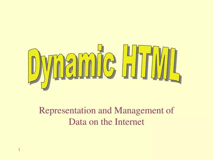 representation and management of data on the internet