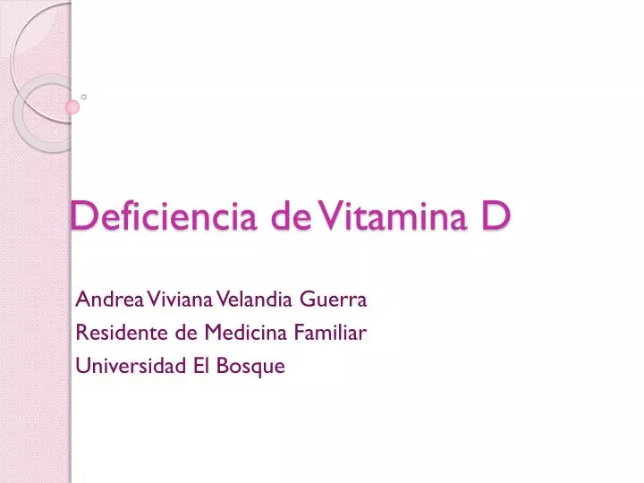 deficiencia de vitamina d