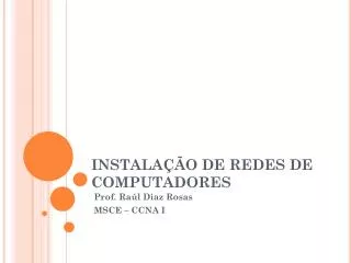 instala o de redes de computadores