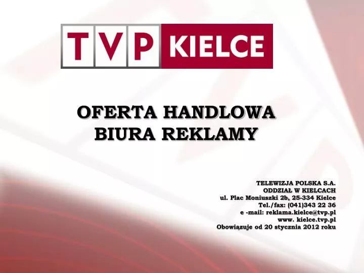 oferta handlowa biura reklamy