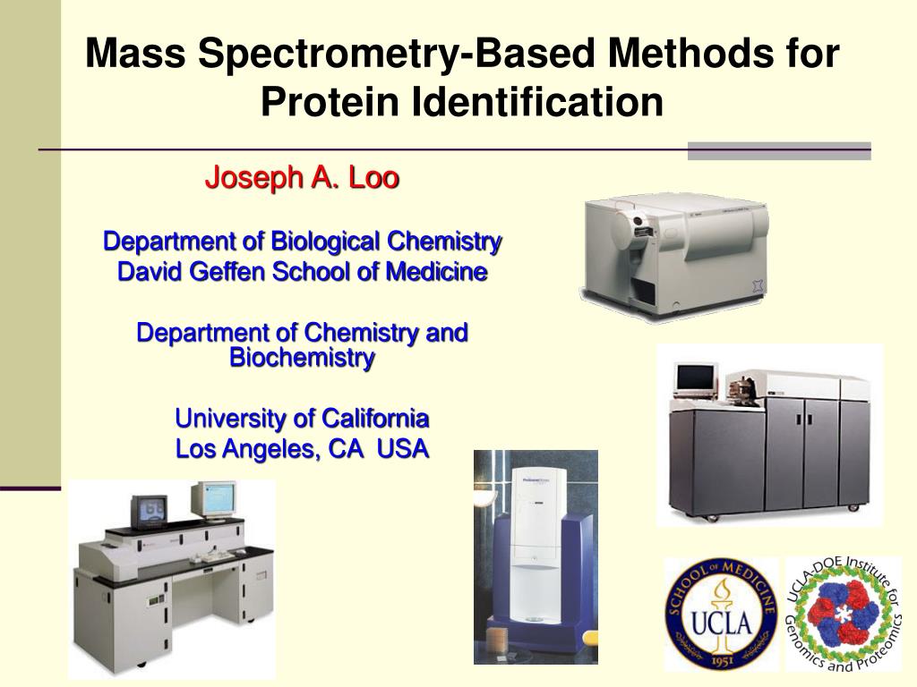 PPT - Mass Spectrometry-Based Methods for Protein Identification ...