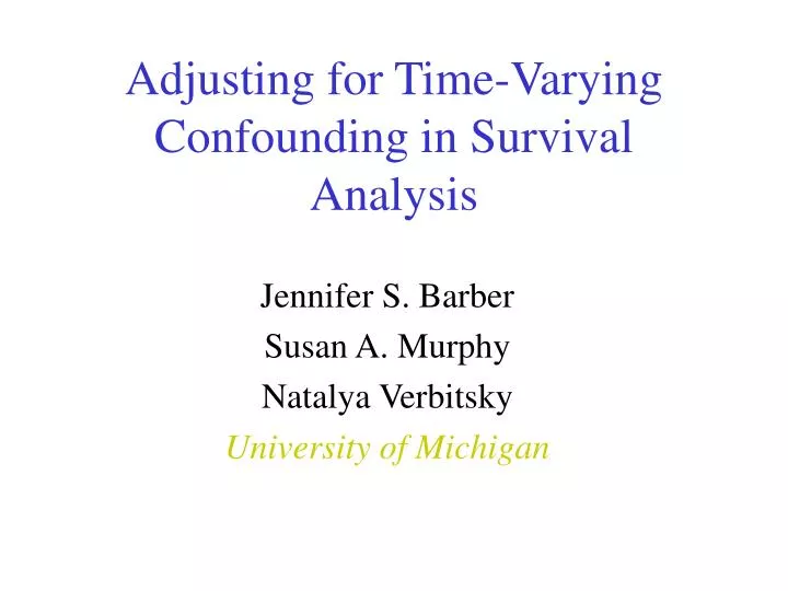 adjusting for time varying confounding in survival analysis