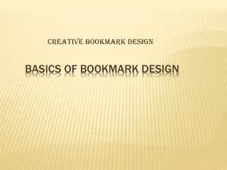Bookmark Design