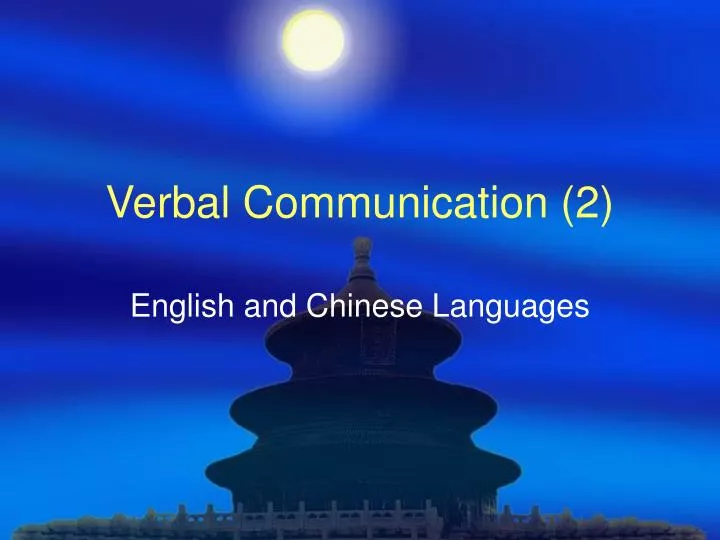 verbal communication 2