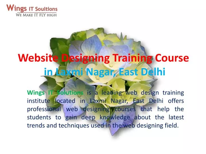 website designing training course in laxmi nagar east delhi