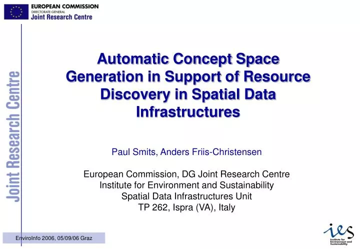 automatic concept space generation in support of resource discovery in spatial data infrastructures