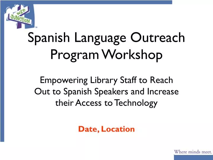 spanish language outreach program workshop