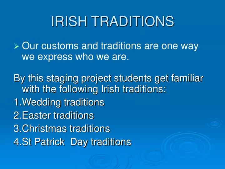 irish traditions