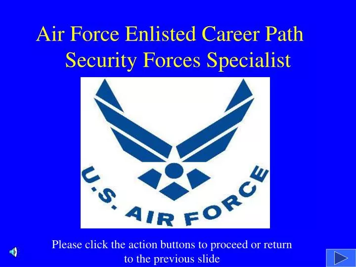 air force enlisted career path security forces specialist