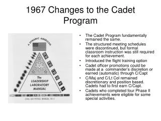 1967 Changes to the Cadet Program