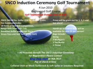 SNCO Induction Ceremony Golf Tournament