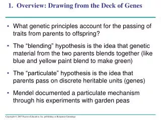 1. Overview: Drawing from the Deck of Genes