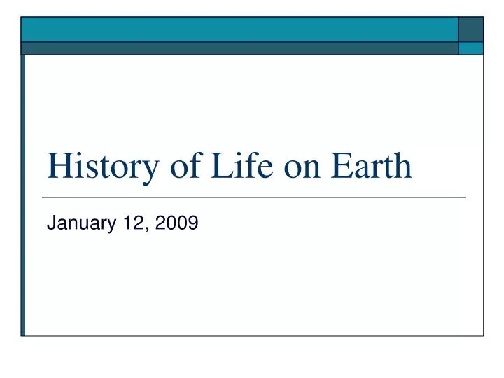 history of life on earth