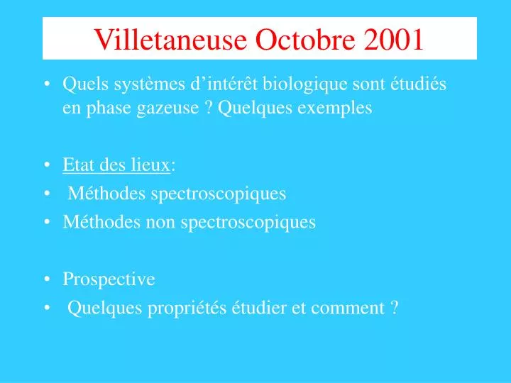 villetaneuse octobre 2001