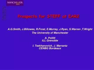 Prospects for STEFF at EAR2