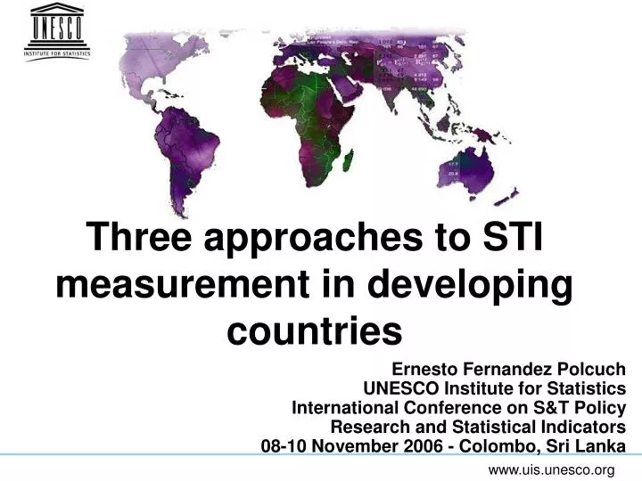 three approaches to sti measurement in developing countries