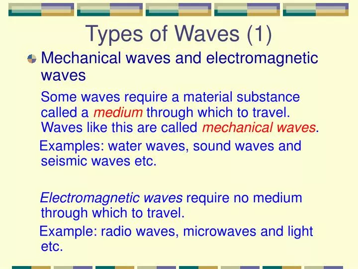 types of waves 1